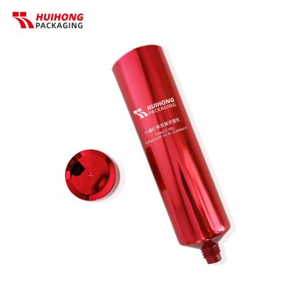 Ống mỹ phẩm nhôm nổi bật 100ml màu đỏ với nắp đậy trên cùng