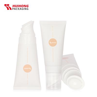 Ống mềm mát xa TPE màu trắng bàn chải mặt ống cho sữa rửa mặt
