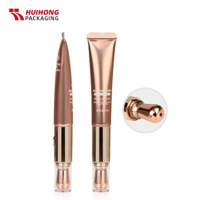 20ml hoa hồng bạc kim cương xoay 360 ống nhôm massage mắt có nắp PETG
