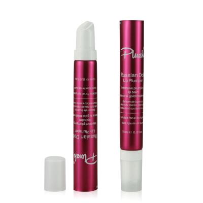 Ống bóp son dưỡng môi màu đỏ 15ml có lăn massage cho bao bì chăm sóc môi
